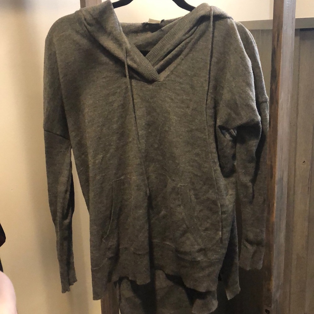 Grey hooded sweater